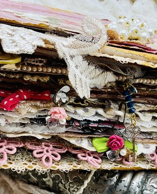 Parisian Pink Journal, a handmade journal by Trinketz