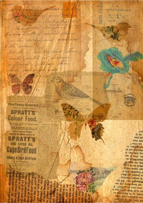 Free A4 junk journal collage sheet 4