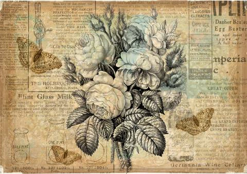 Free A4 junk journal collage sheet 10