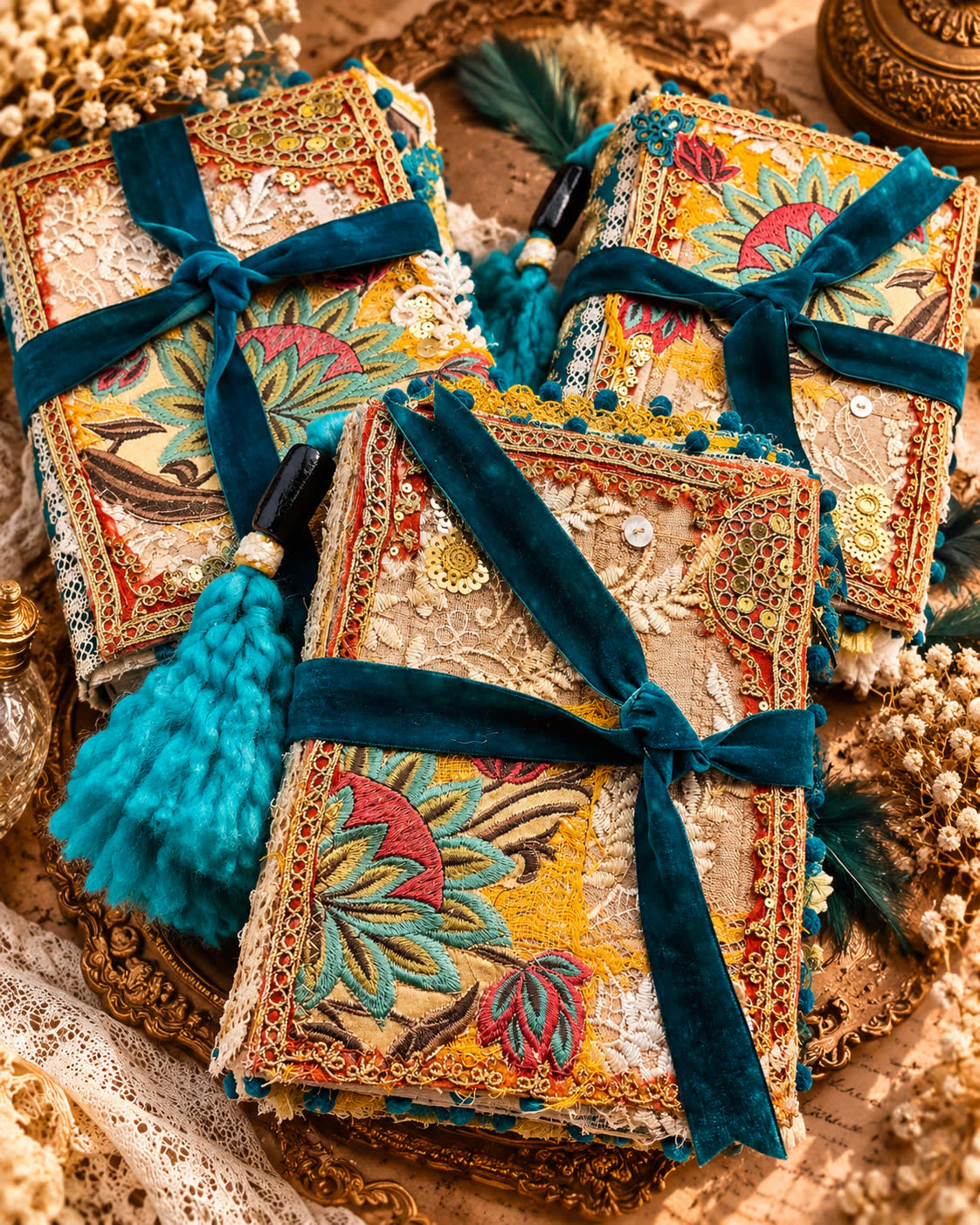 The Book of Teal, a handmade journal by Trinketz