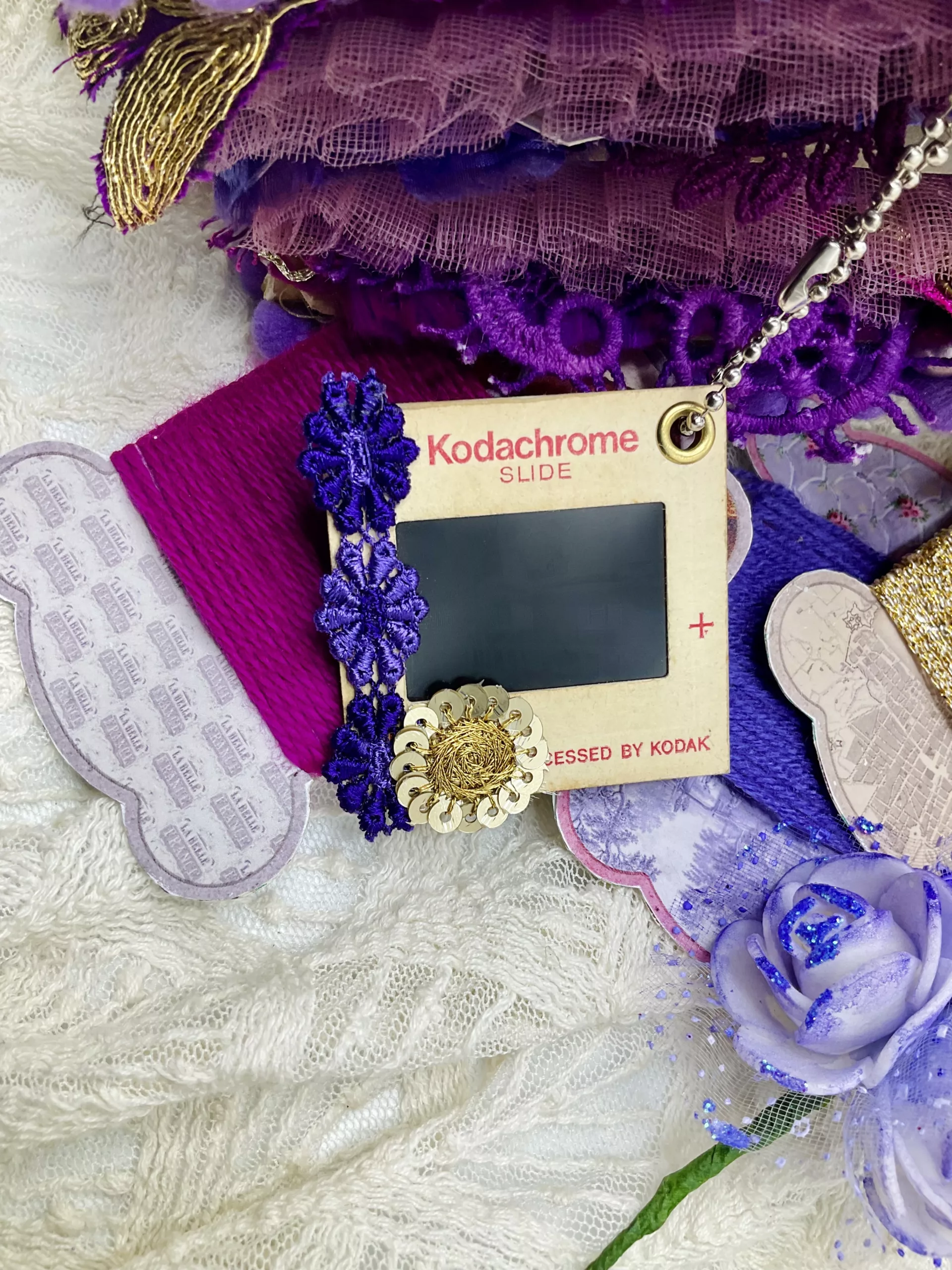 Purple vintage aesthetics handmade junk journal - Image 5