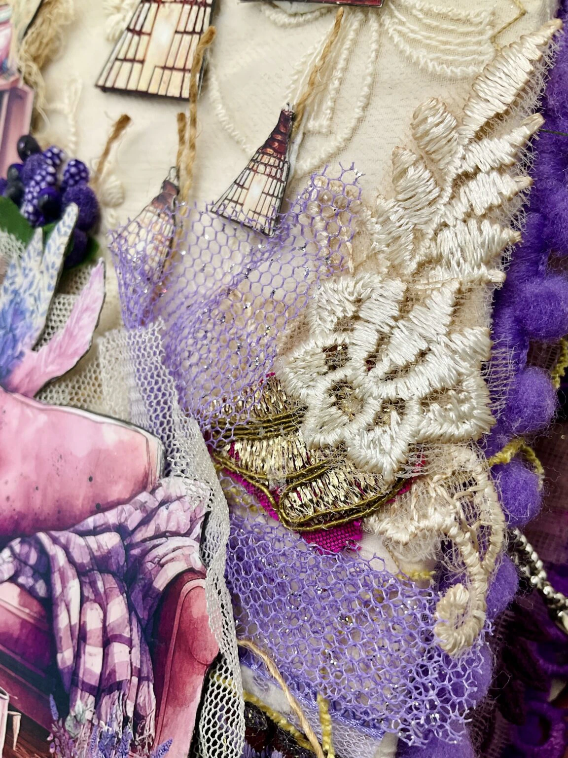 Purple vintage aesthetics handmade junk journal - Image 4