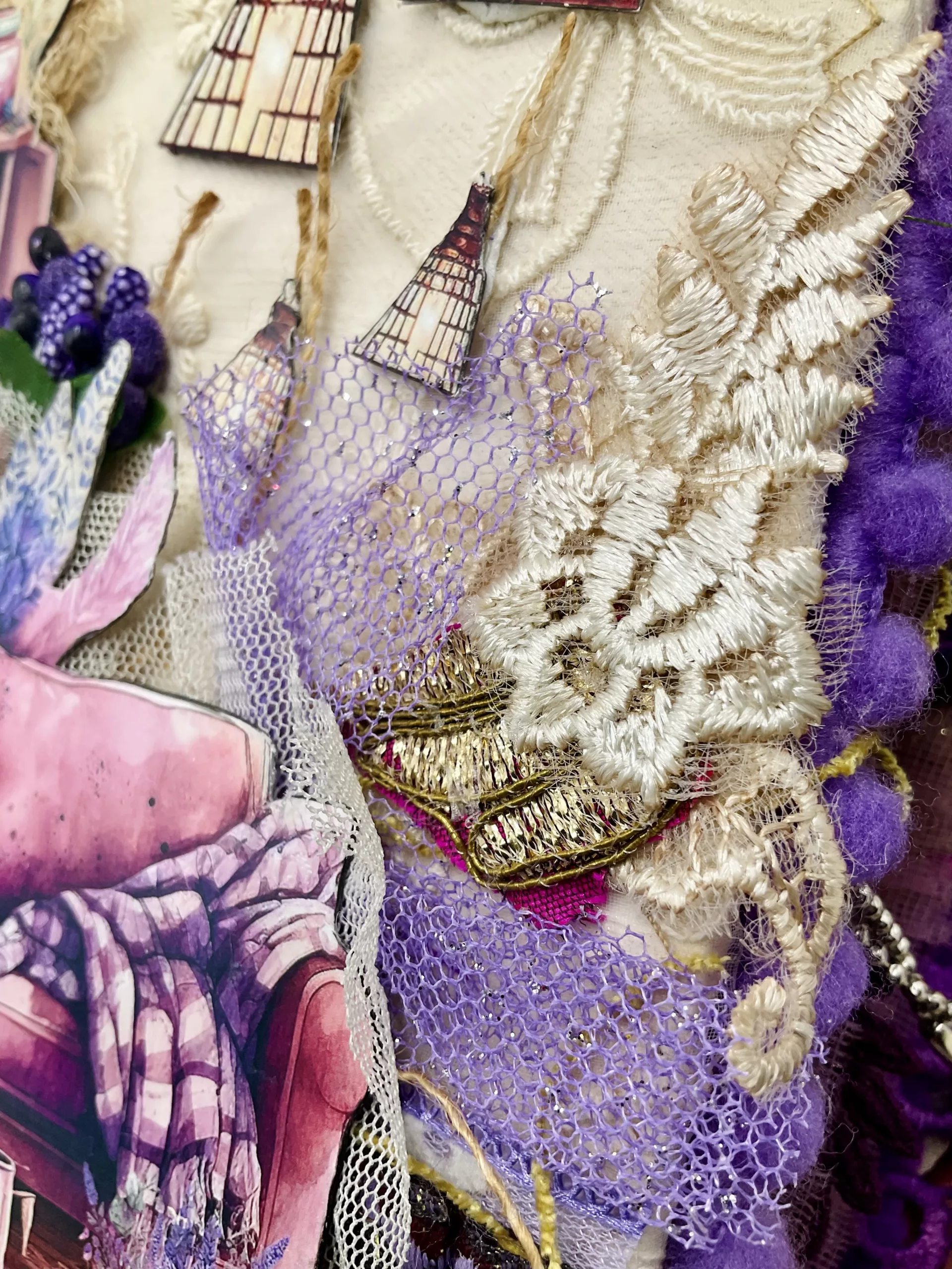 Purple vintage aesthetics handmade junk journal - Image 4