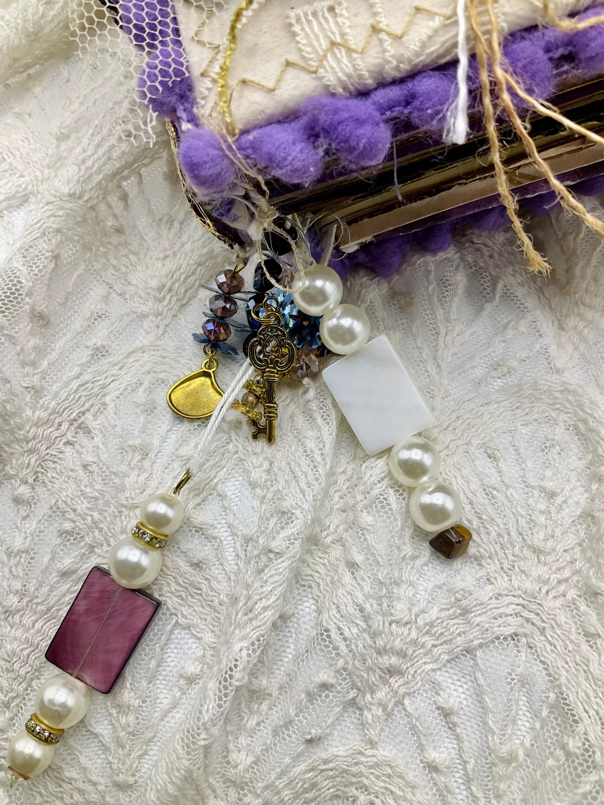 Purple vintage aesthetics handmade junk journal - Image 3