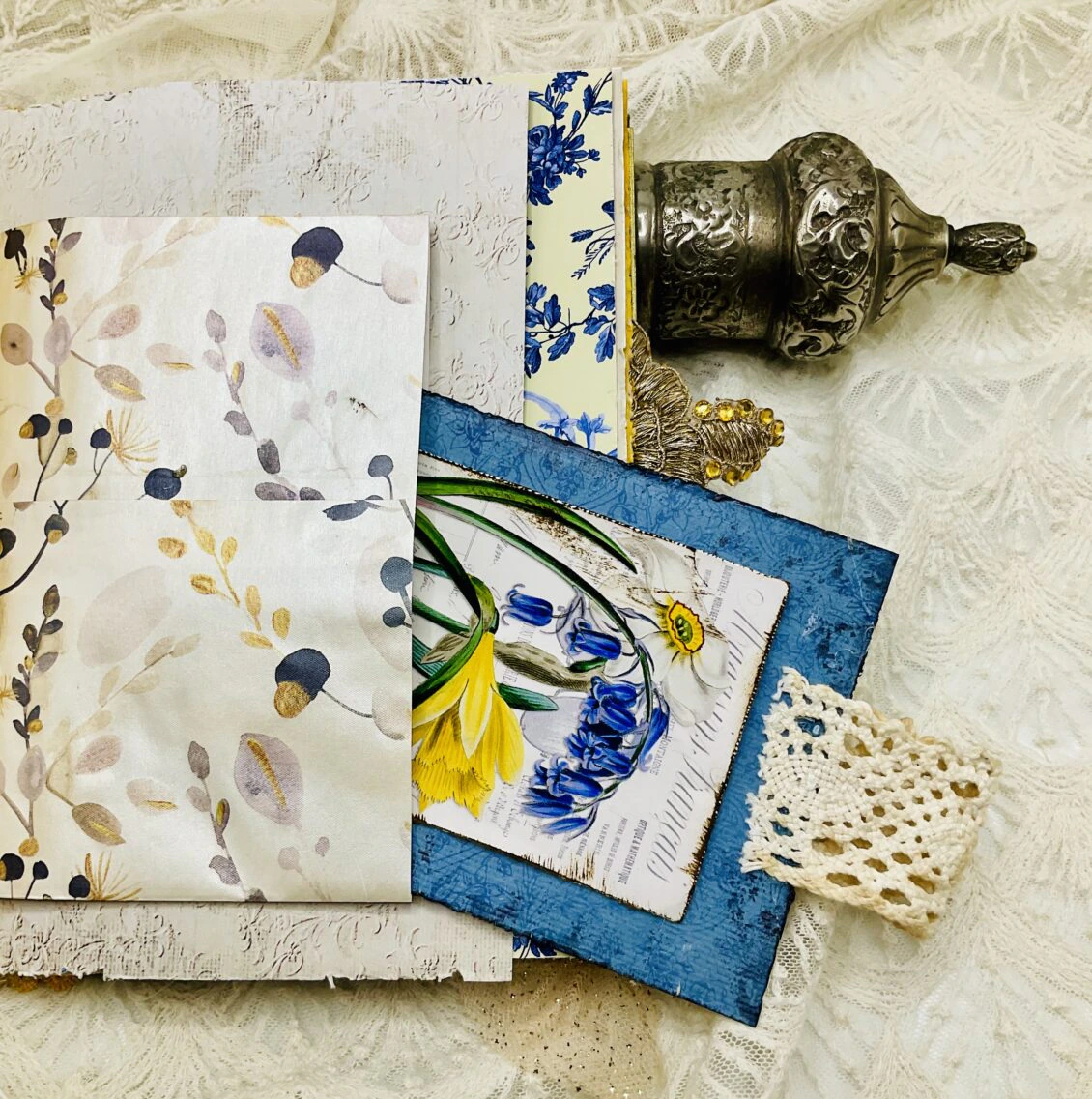 Chinoiserie-Inspired Junk Journal | Vintage Floral Elegance - Image 11