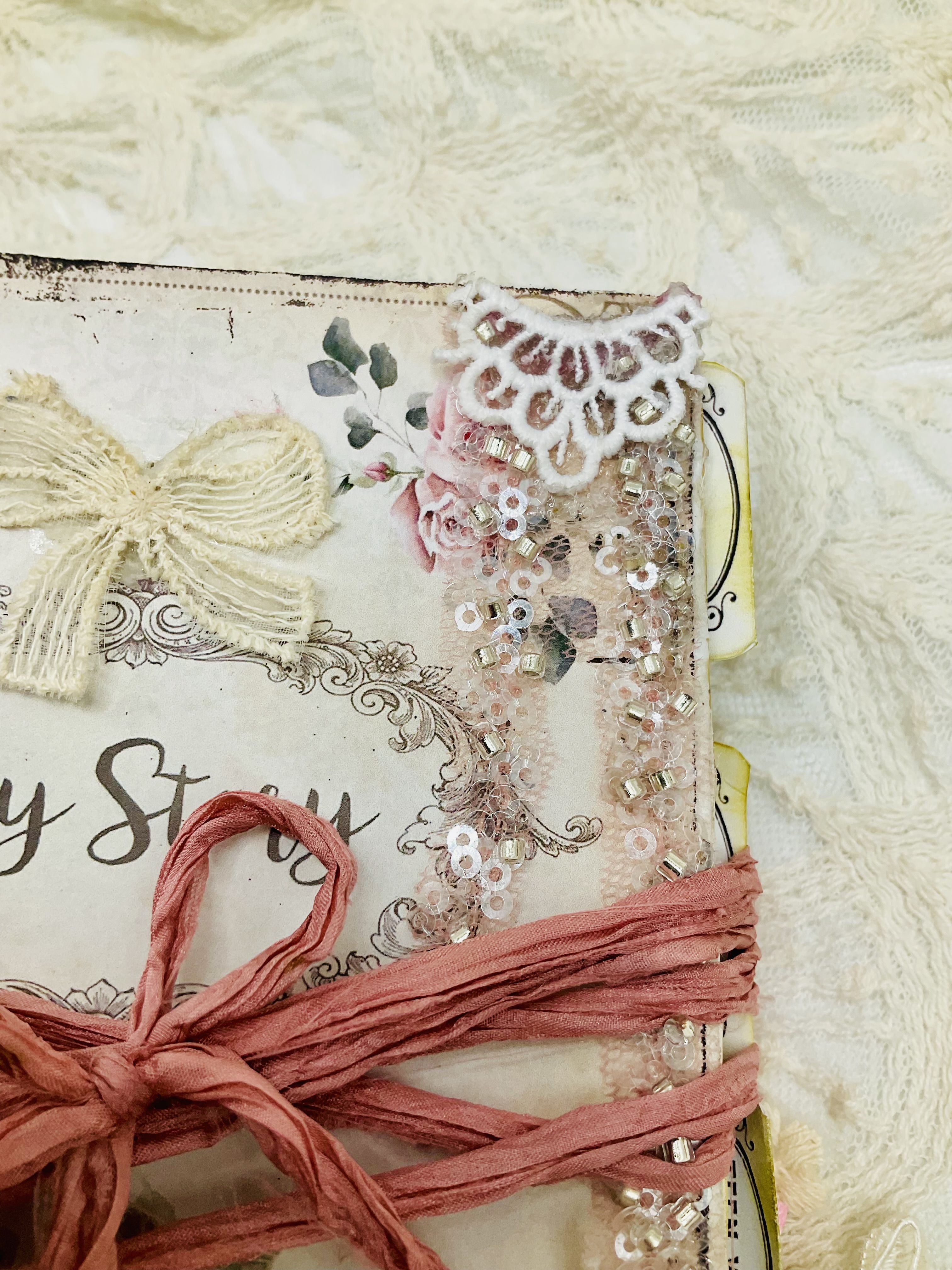 Final beauty shot of completed Seed Packet Junk Journal — handmade vintage garden journal with seed packets and ephemera