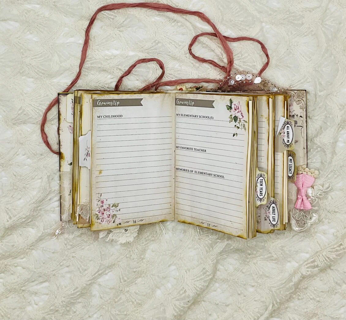 Handcrafted Life Story Journal with Guided Journal Prompts and Legacy Sections - Image 9