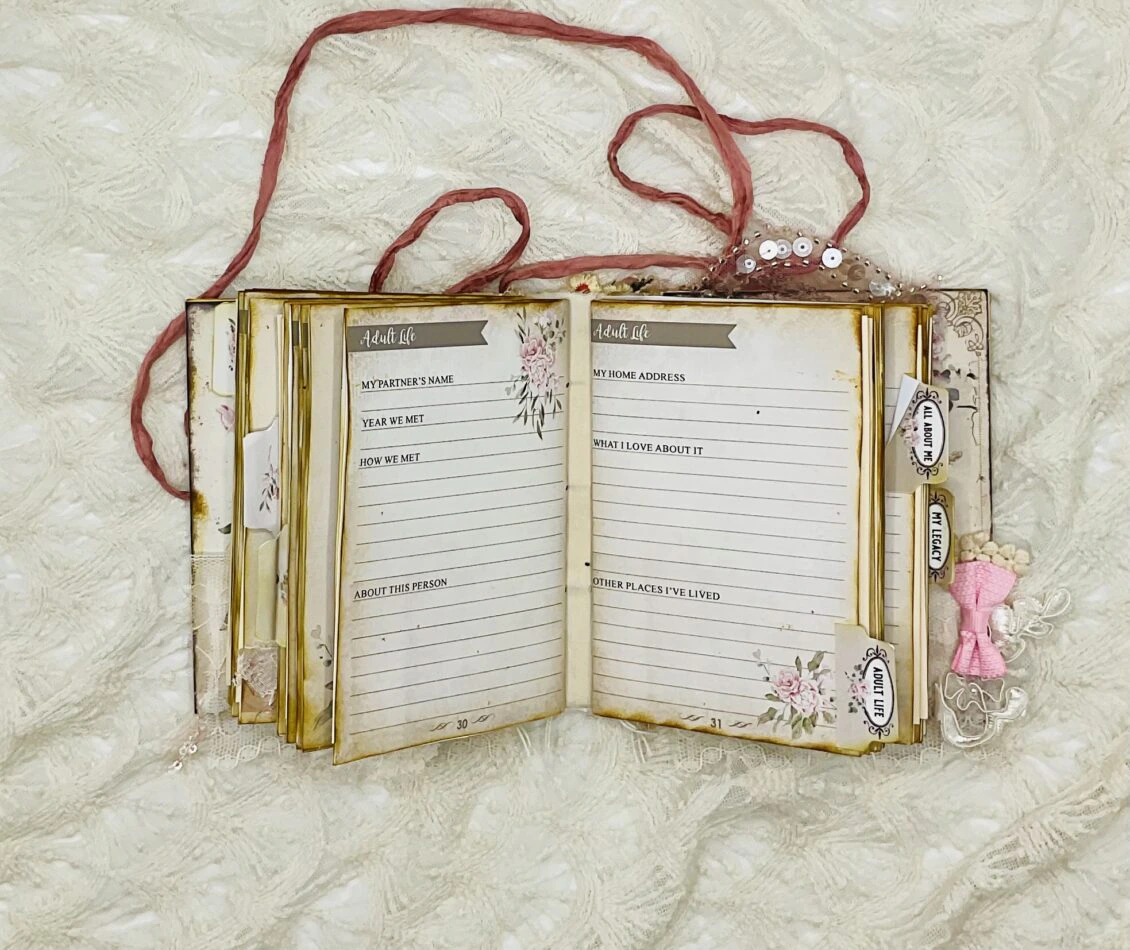 Handcrafted Life Story Journal with Guided Journal Prompts and Legacy Sections - Image 8