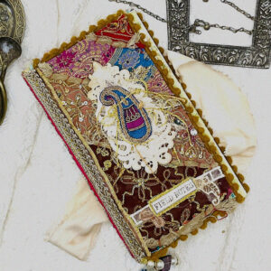 One-of-a-Kind Boho-Style Journal with Traditional Pakistani Embroidery and Vintage Papers
