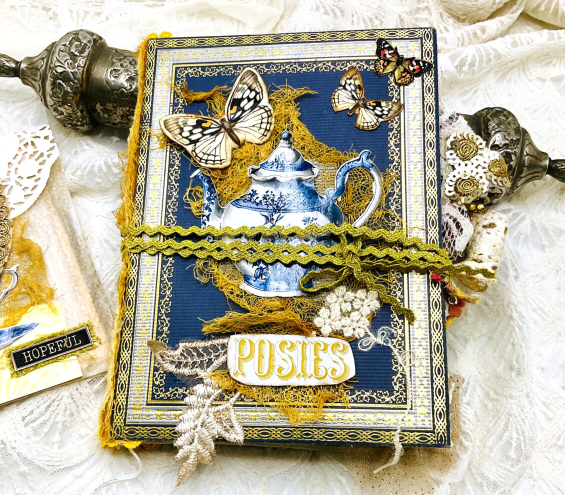 Chinoiserie-Inspired Junk Journal | Vintage Floral Elegance - Image 2
