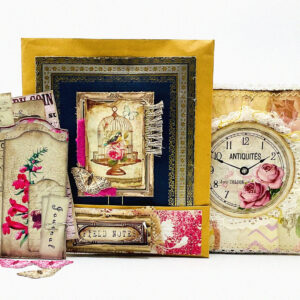 Handmade Vintage Junk Journal in a pouch