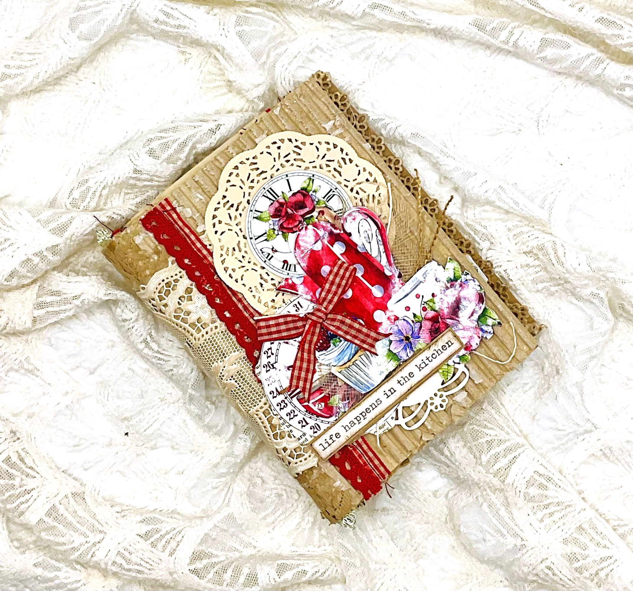 what is a junk journal — close-up of vintage journal pages with handwritten notes and dried flowers