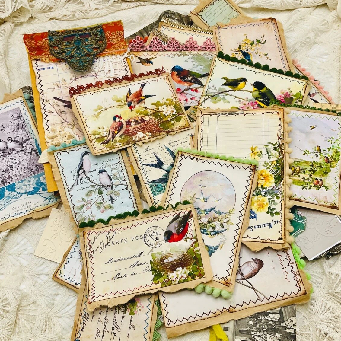 Vintage Bird-Themed Ephemera Pack – 100 Pieces for Junk Journals - Image 10