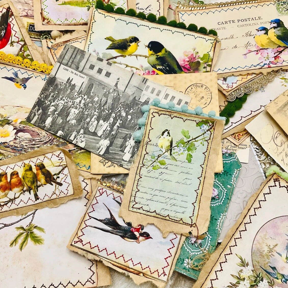 Vintage Bird-Themed Ephemera Pack – 100 Pieces for Junk Journals - Image 8