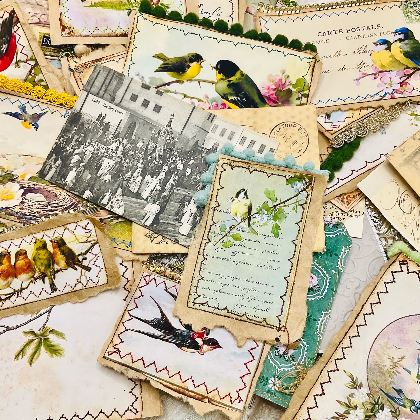 Vintage Bird-Themed Ephemera Pack – 100 Pieces for Junk Journals - Image 12
