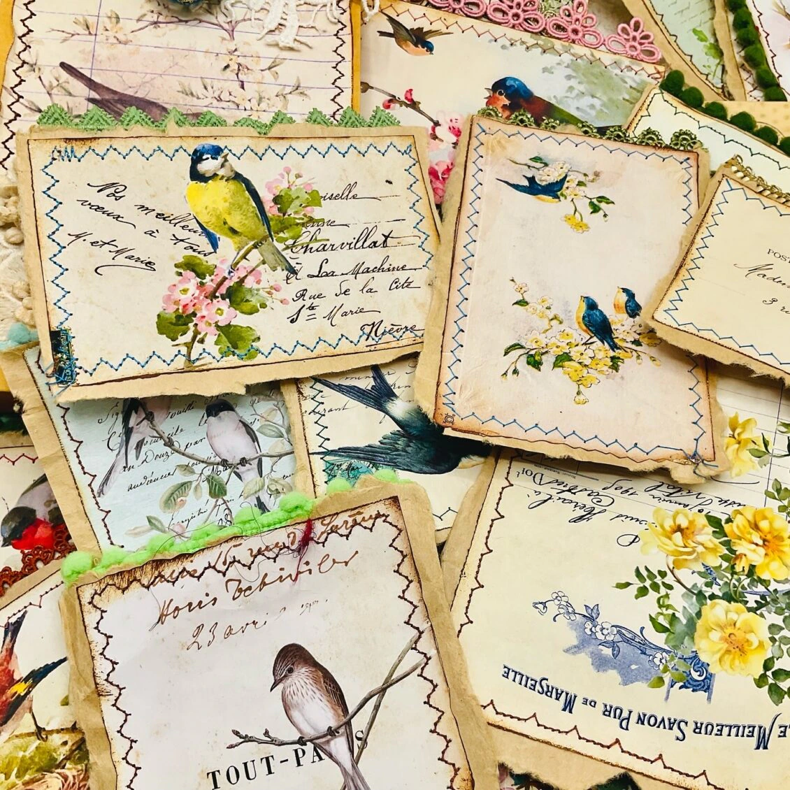 Vintage Bird-Themed Ephemera Pack – 100 Pieces for Junk Journals - Image 9