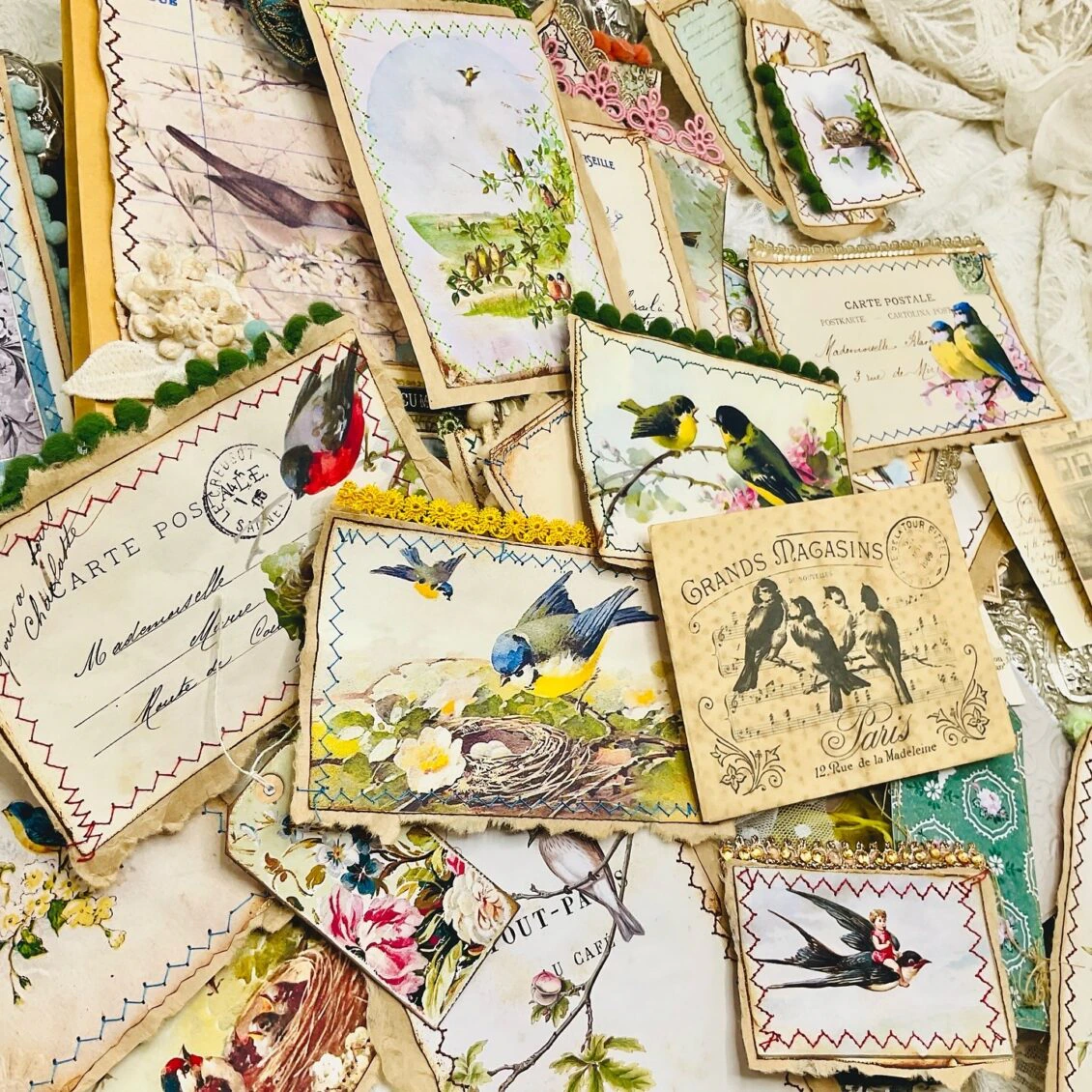 Vintage Bird-Themed Ephemera Pack – 100 Pieces for Junk Journals - Image 7