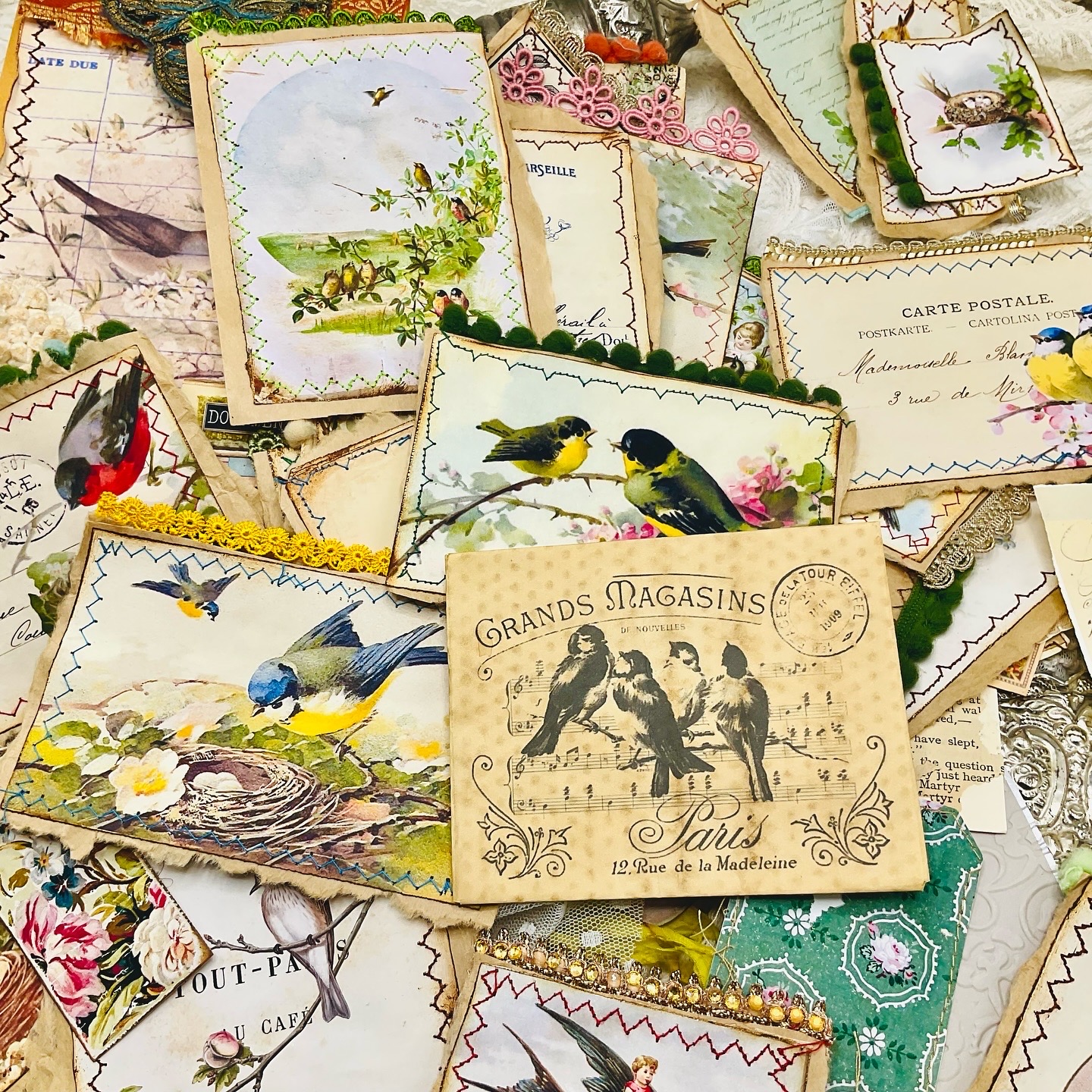 Vintage Bird-Themed Ephemera Pack – 100 Pieces for Junk Journals - Image 6