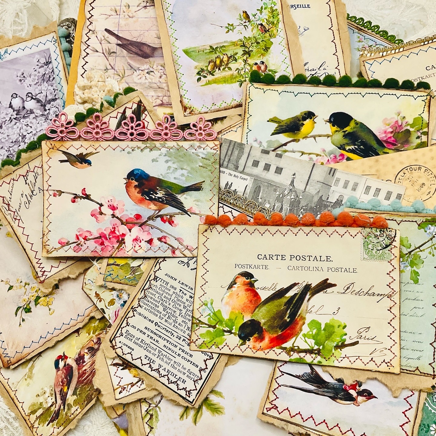 Vintage Bird-Themed Ephemera Pack – 100 Pieces for Junk Journals - Image 5