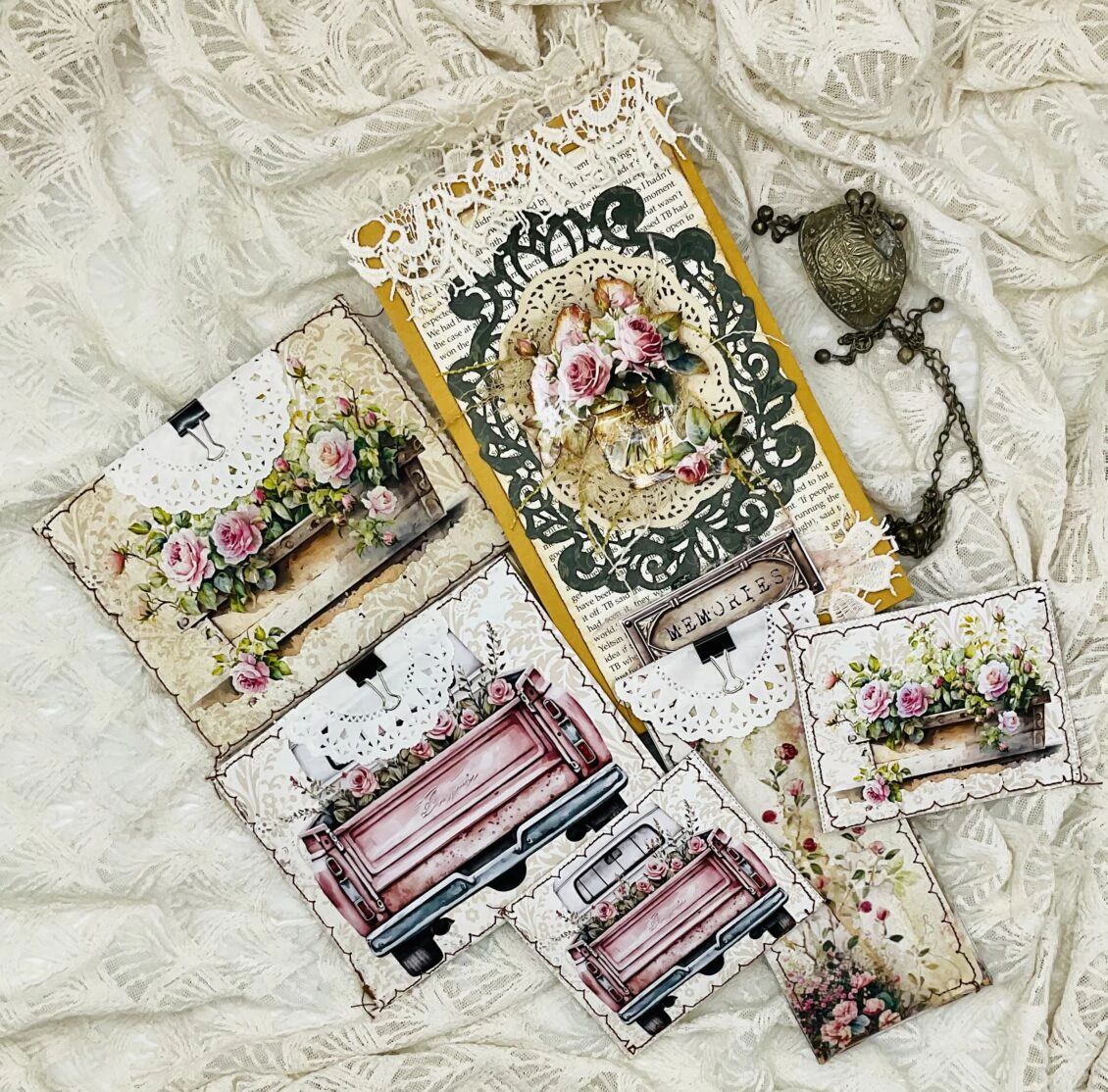 Handmade shabbychic Junk Journal Ephemera - Image 5