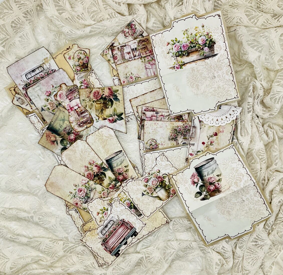 Handmade shabbychic Junk Journal Ephemera - Image 4