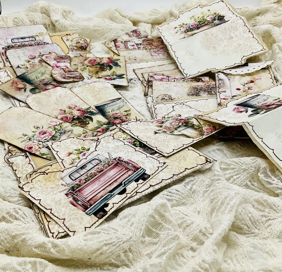 Handmade shabbychic Junk Journal Ephemera - Image 3