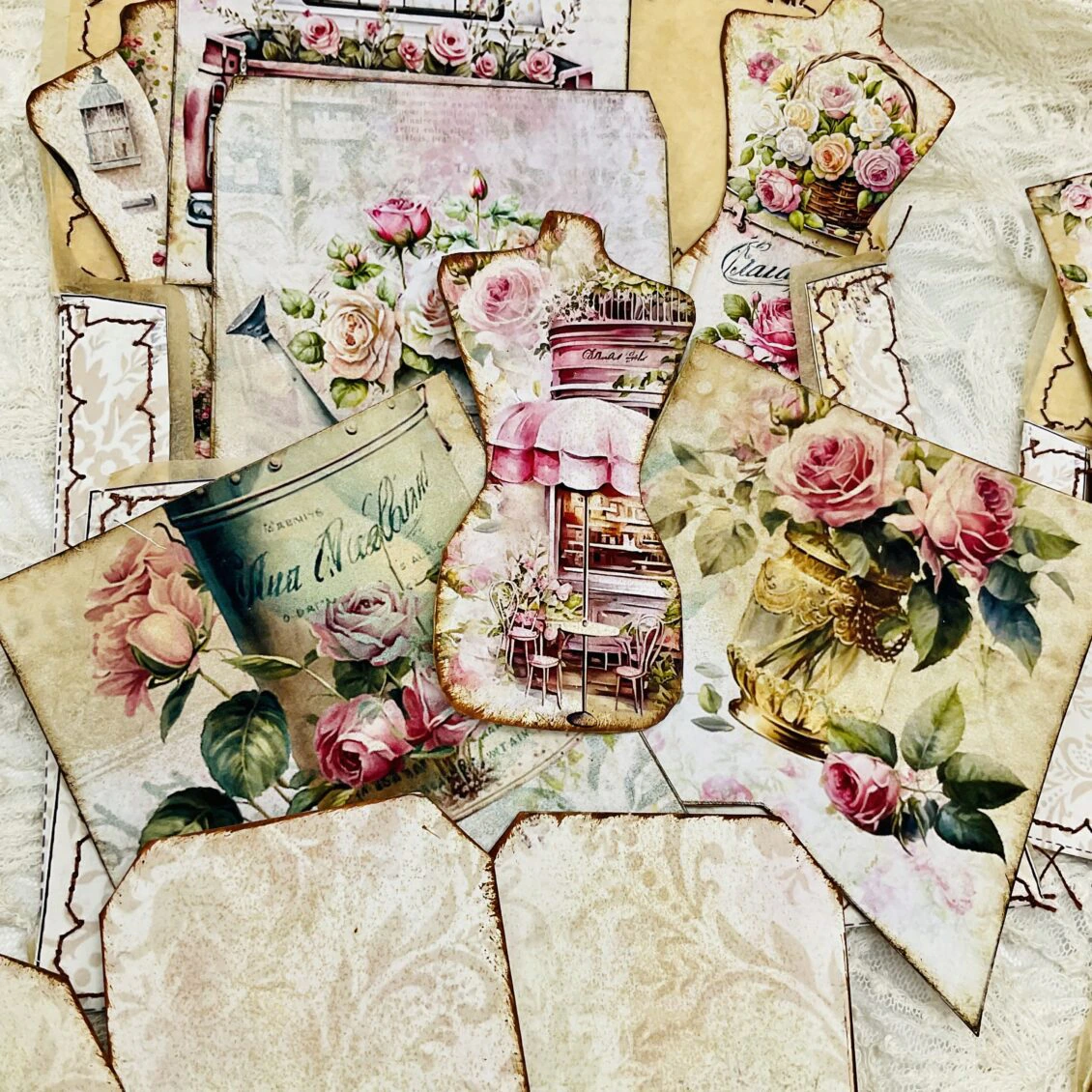 Handmade shabbychic Junk Journal Ephemera - Image 7