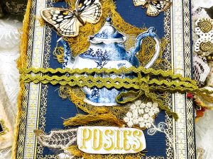 How I Made a Chinoiserie Inspired Junk Journal — handmade vintage journal with tea-dyed papers