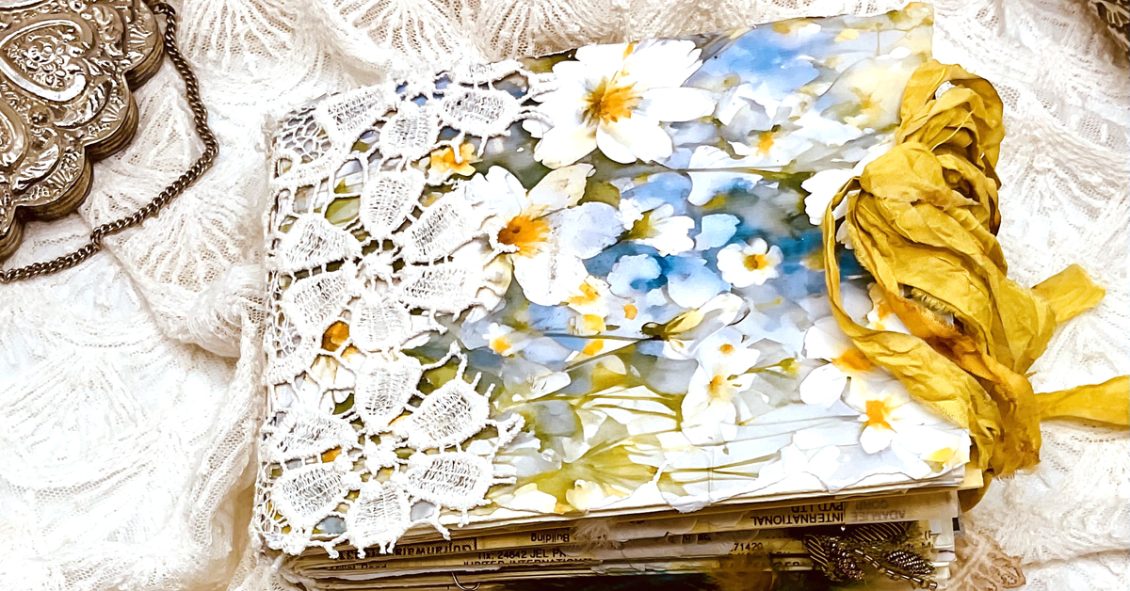 Seed Packet Junk Journal with vintage envelopes and garden ephemera — handmade journal by Savera