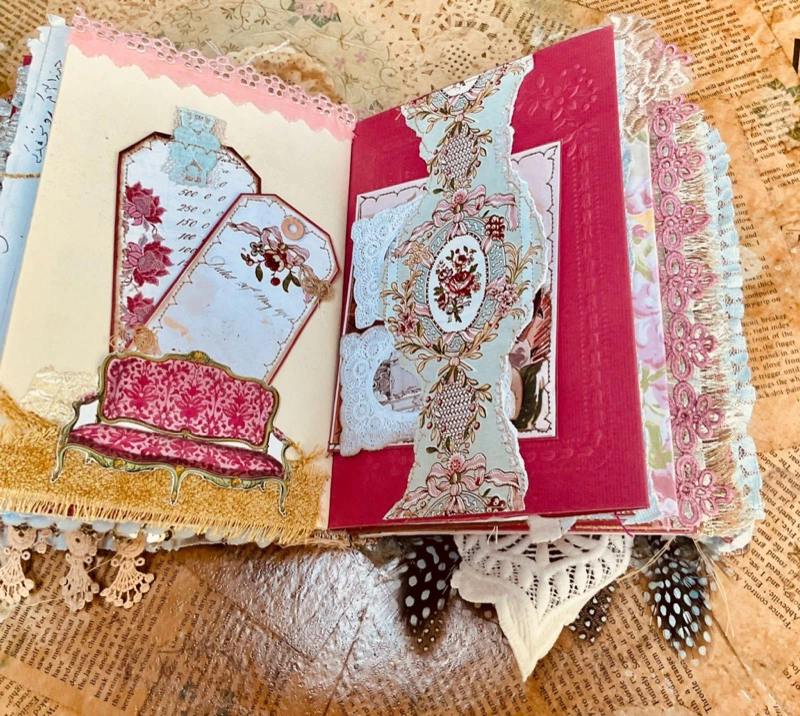 Removable signature inside the Book of Ritz handmade junk journal