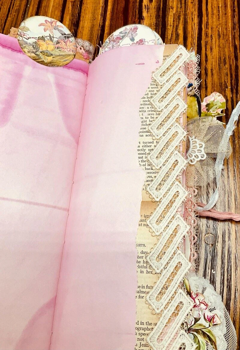 Tea dyed paper journal pages