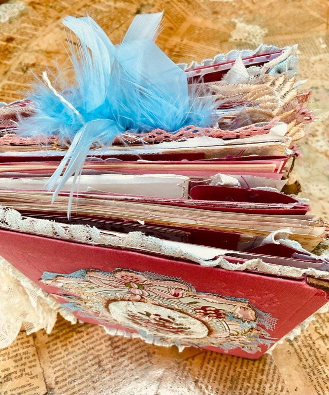 Craft table showing the handmade process behind the Book of Ritz journal