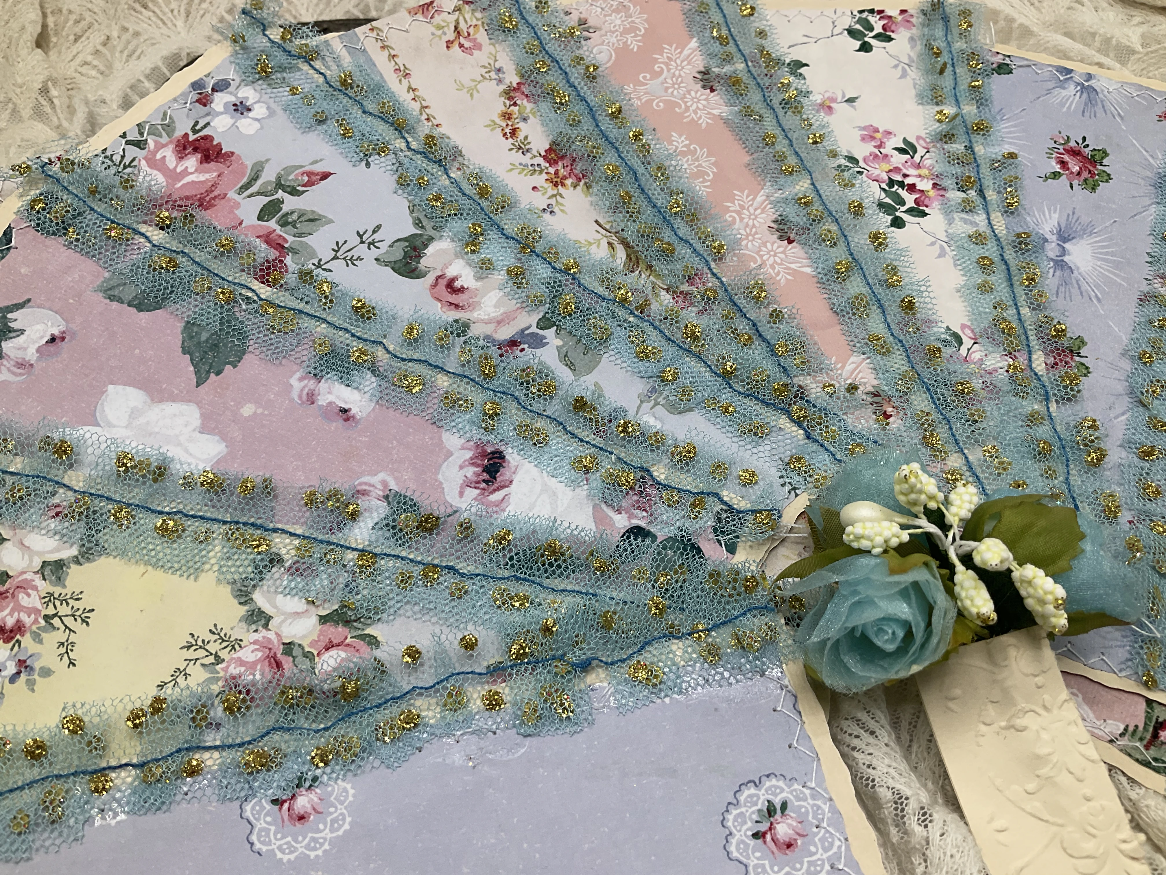 French-inspired elements used in scrapbook junk journal design